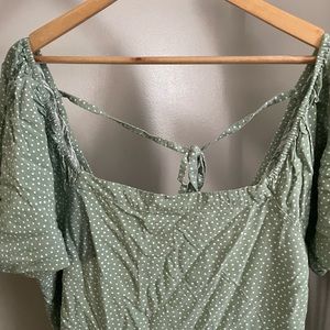 Loft romper mint polka dot